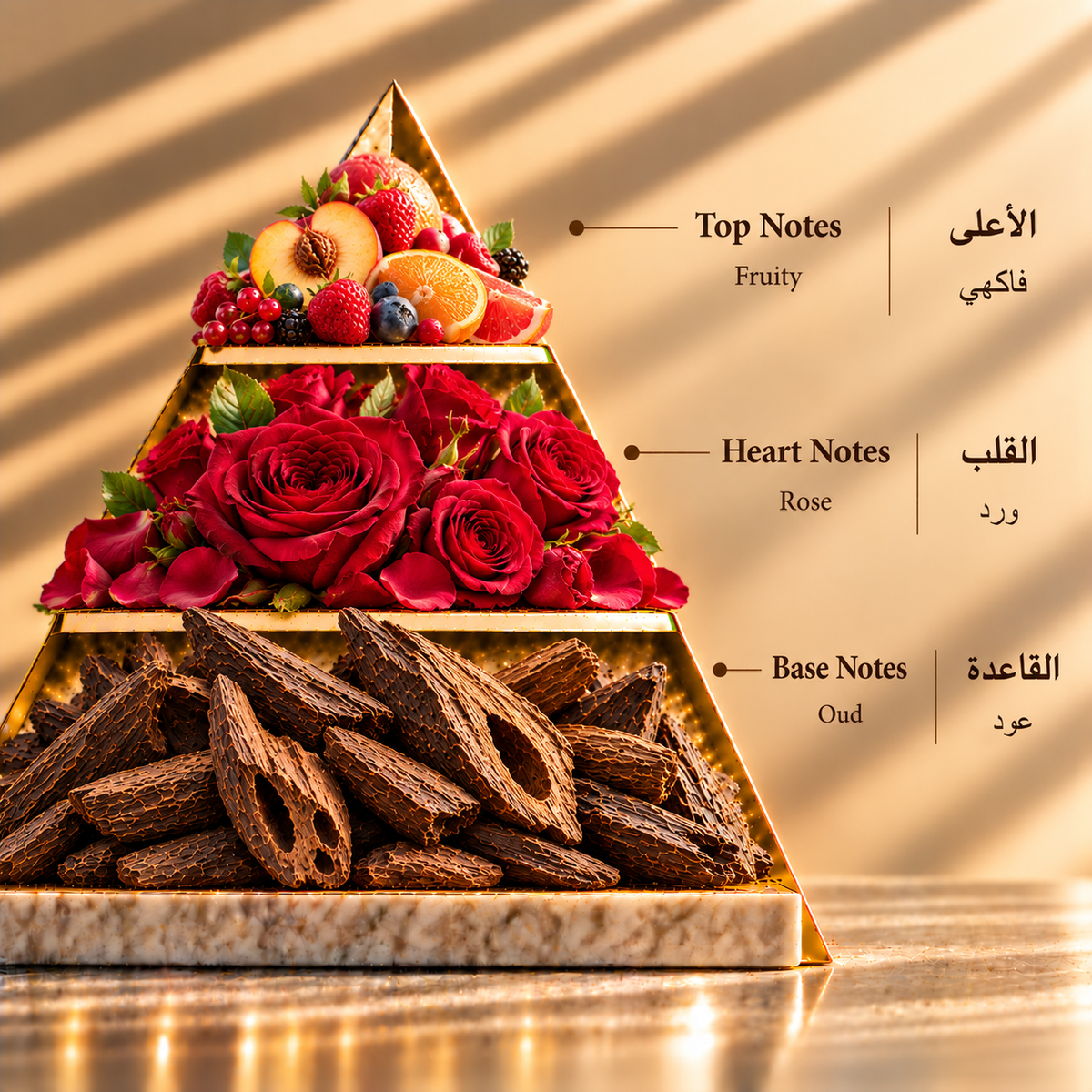 Fragrance pyramid / الهرم العطري — Badiah Gold