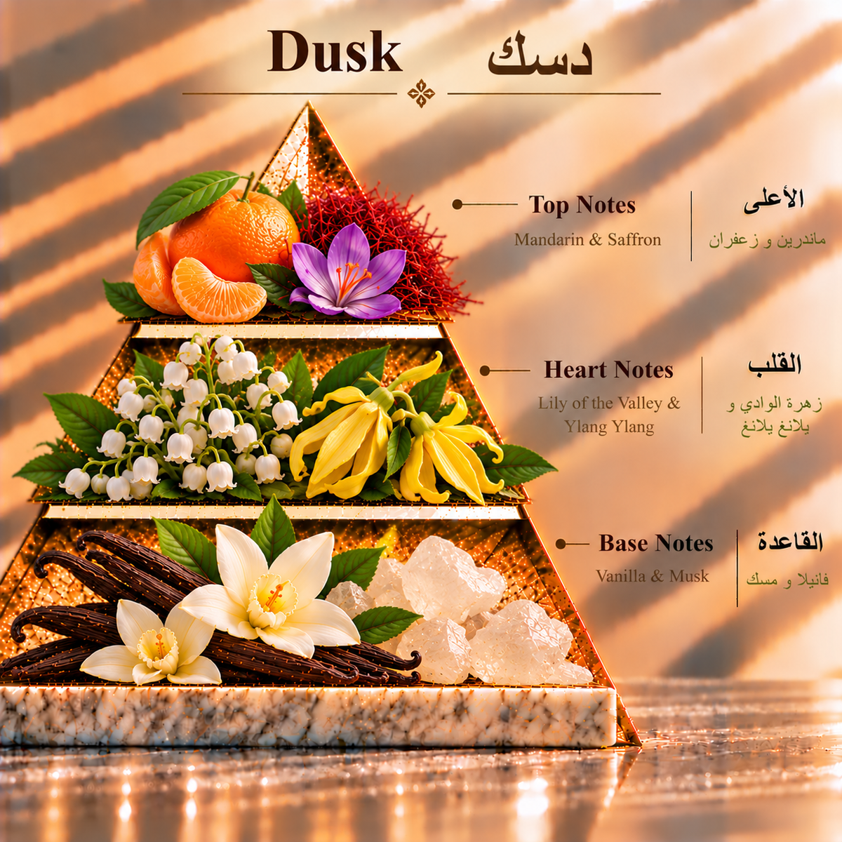 Fragrance pyramid / الهرم العطري — Dusk