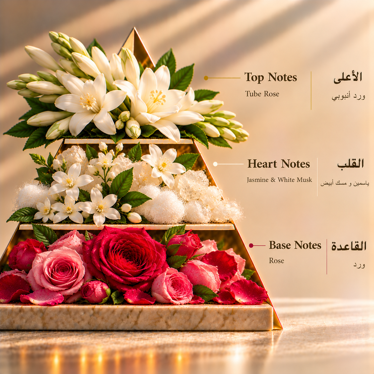 Fragrance pyramid / الهرم العطري — Hanako
