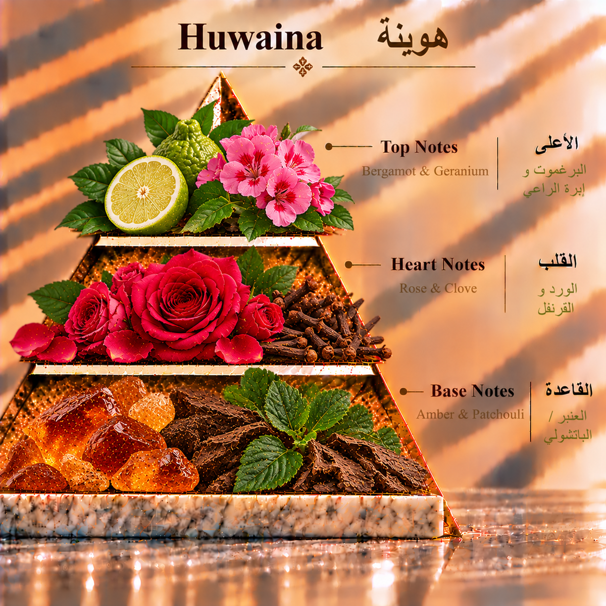 Fragrance pyramid / الهرم العطري — Huwaina