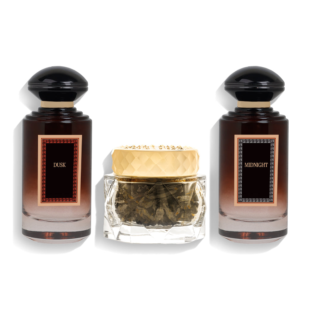 Onyx Collection - For him and her - Perfume Spray Collection - 100 ML & 60 Gram - Junaid Perfumes - Oman