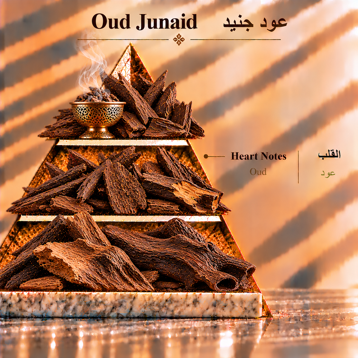 Fragrance pyramid / الهرم العطري — Oud Junaid