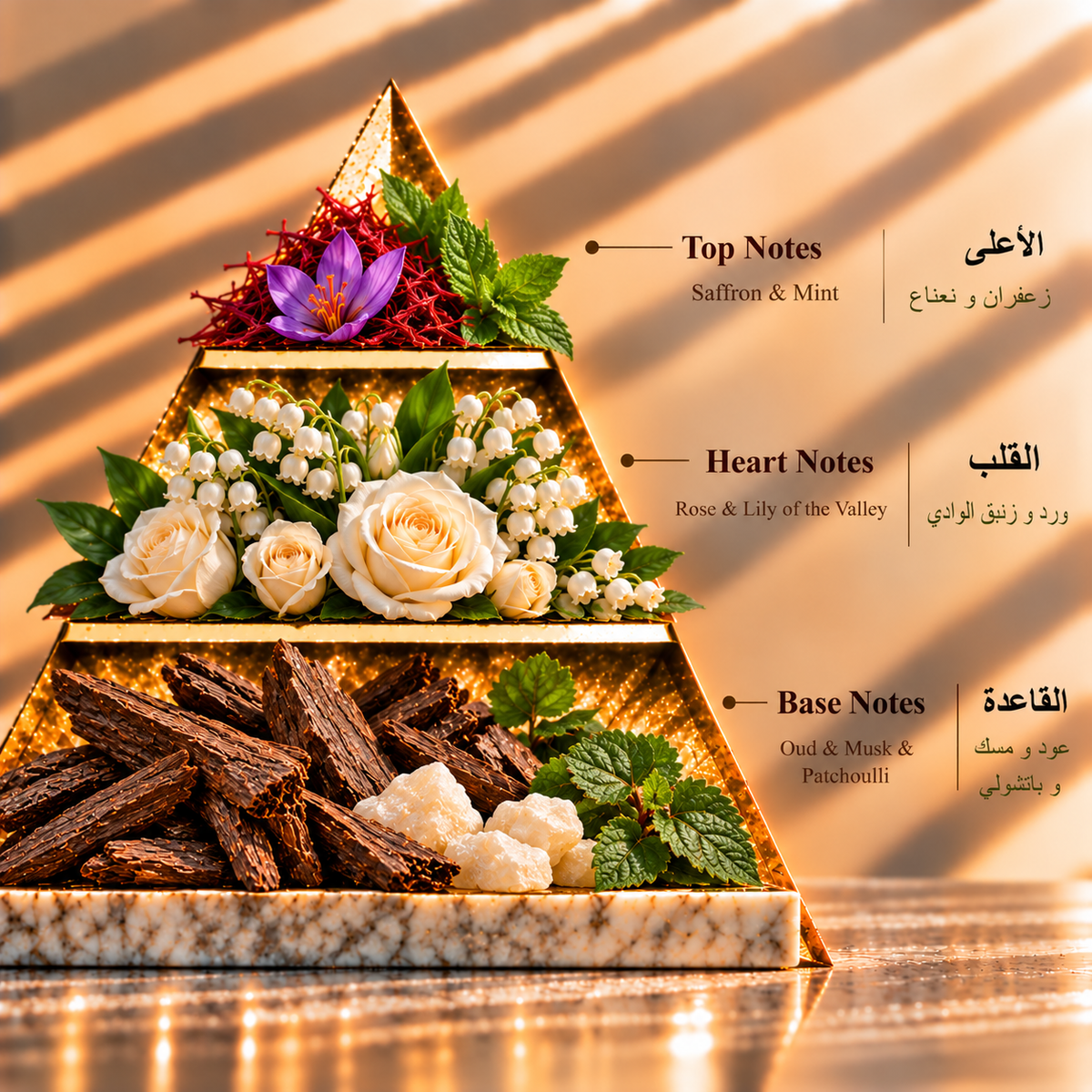 Fragrance pyramid / الهرم العطري — Rimaal Bakhoor 48 Grams
