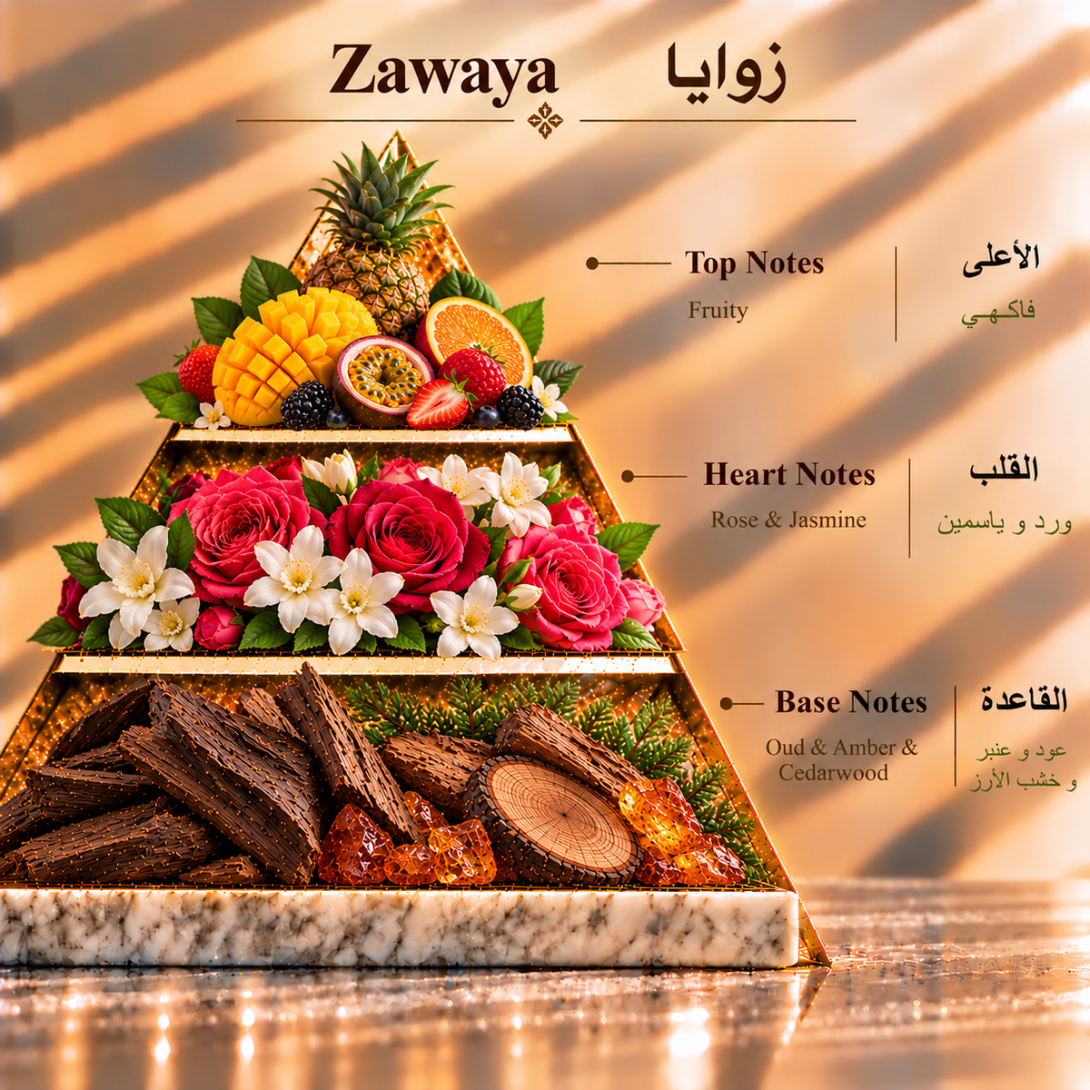 Fragrance pyramid / الهرم العطري — Zawaya